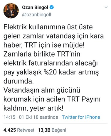 trt enerji payı elektrik payı vergiye dair
