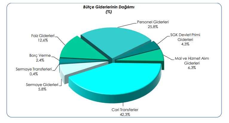 2020 ocak haziran dönemi bütçe giderlerinin dağılımı