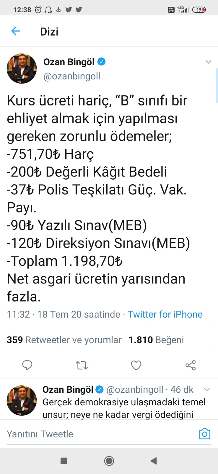 b sınıfı ehliyet için zorunlu belgeler