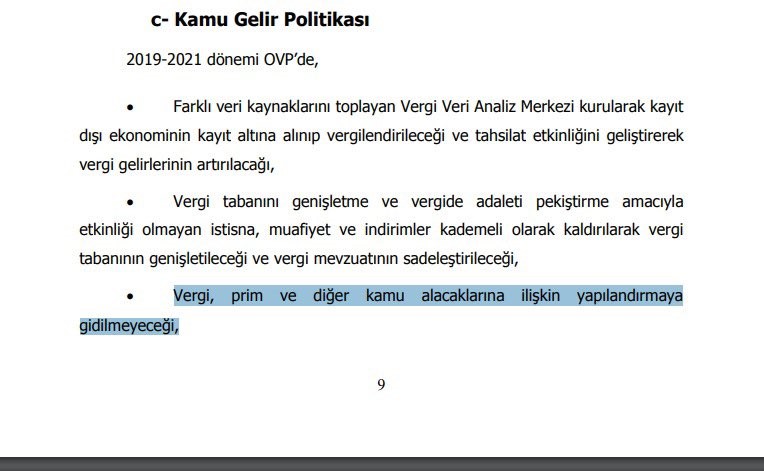 Cumhurbaşkanlığı Strateji ve Bütçe Başkanlığı 2019 Genel Faaliyet Raporu